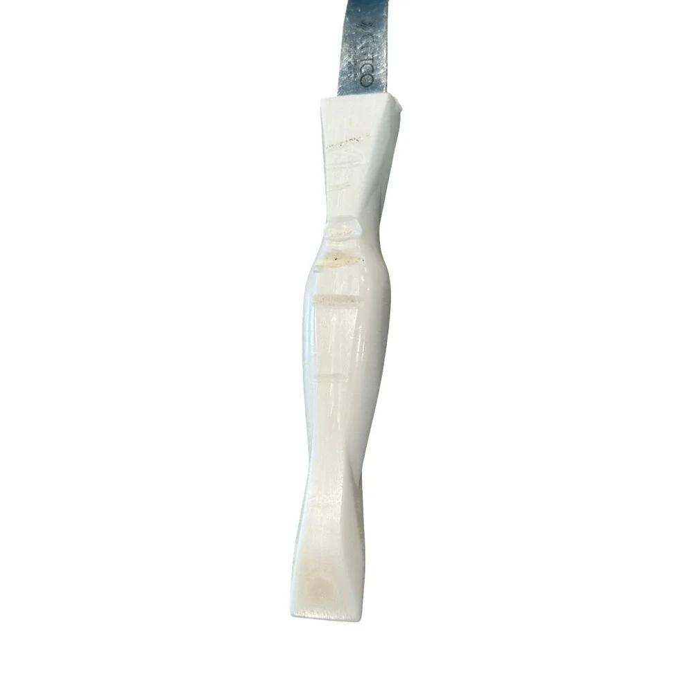 Cutco 1716 JF Slotted Turner Spatula White Pearl Marble Handle Made in USA MCM